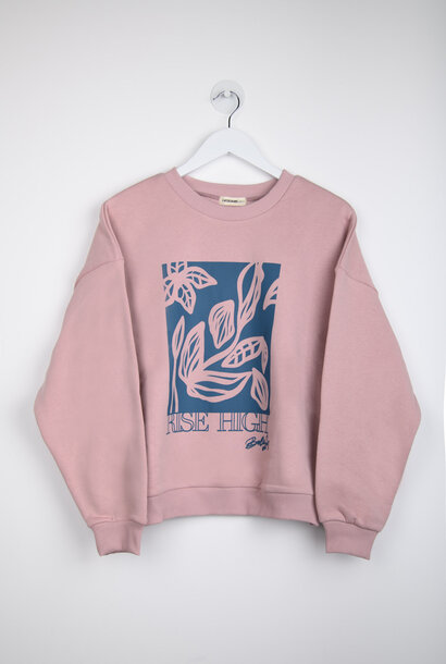 "Rise High" cozy sweater Dusty Rosé