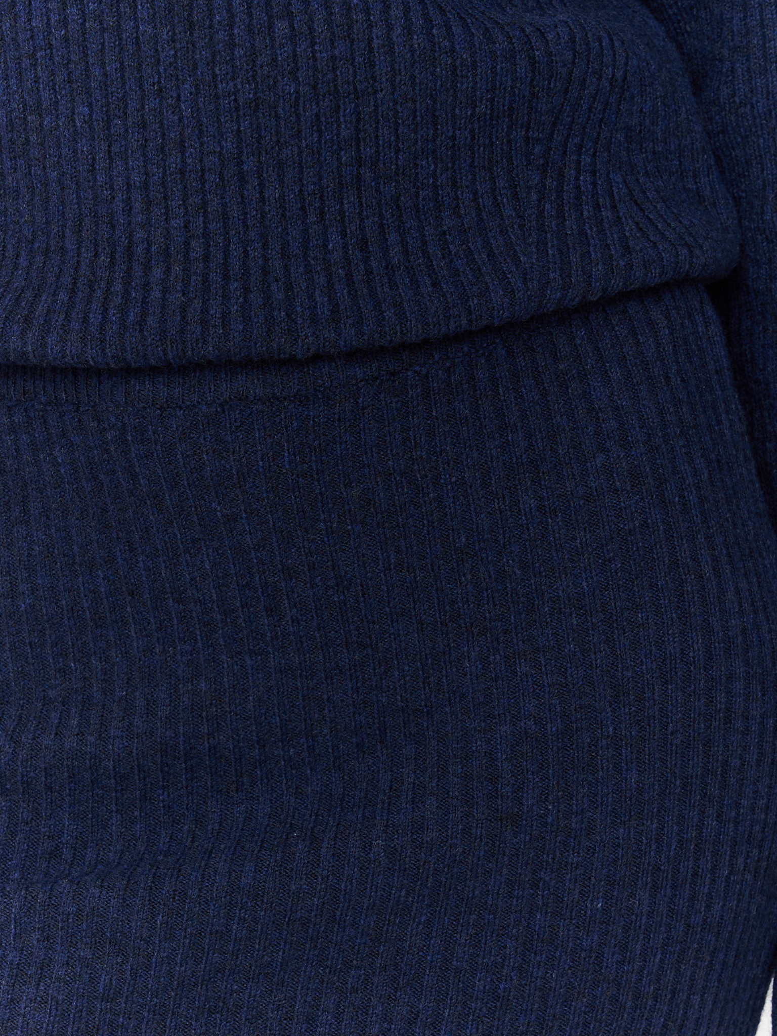 Lize rib knitted pencil skirt Marine-2