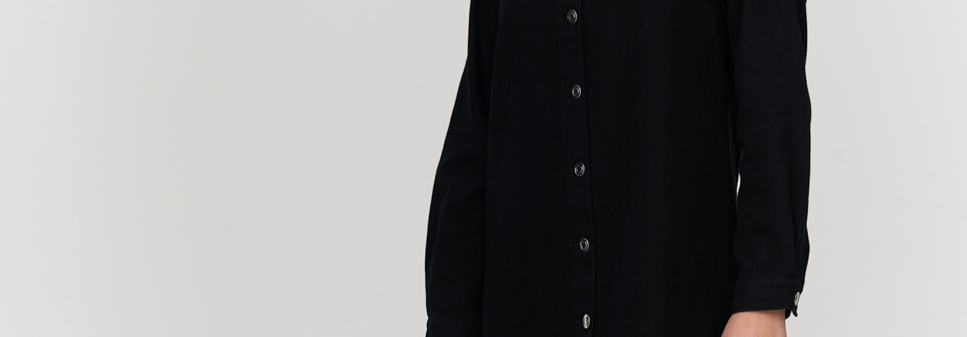 Texas A-line denim dress Black
