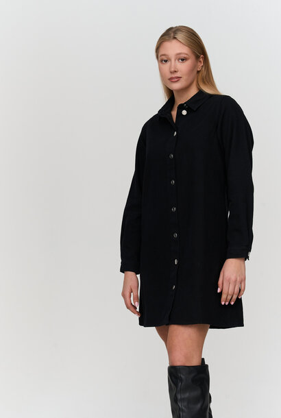 Texas A-line denim dress Black