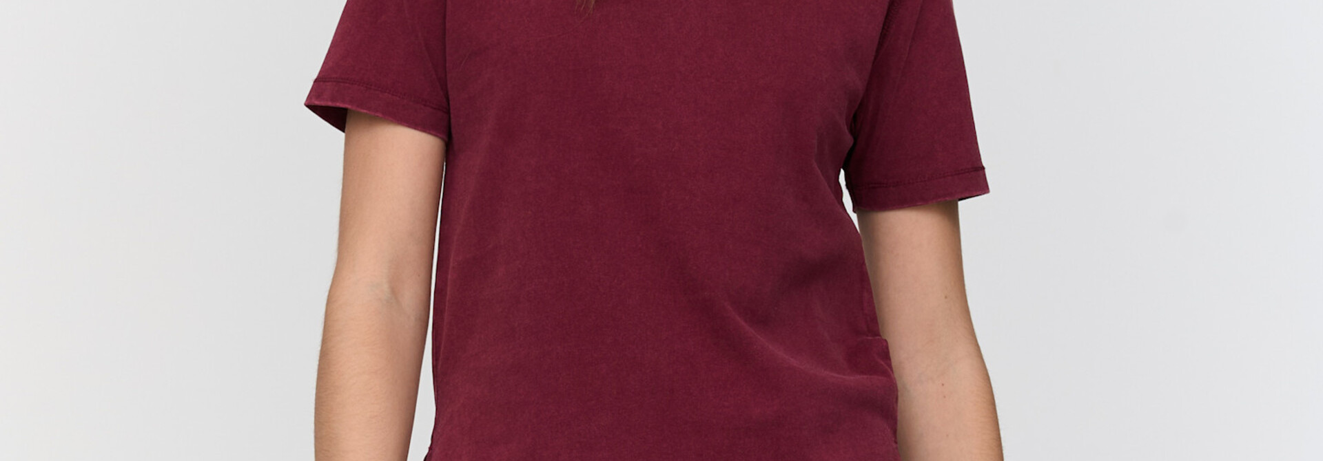 Ikon soft inside-out t-shirt Burgundy
