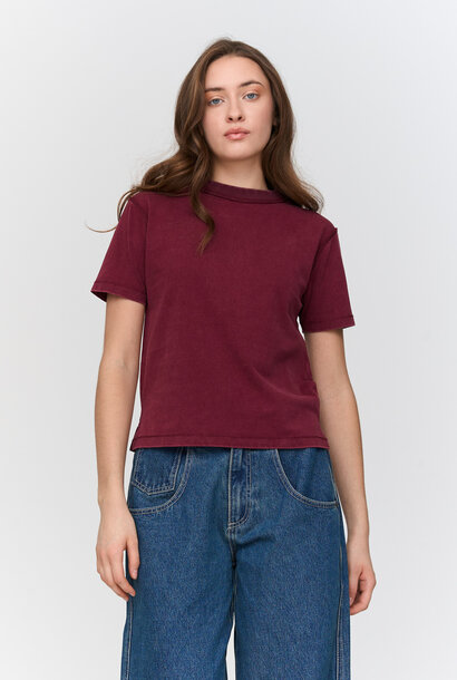 Ikon soft inside-out t-shirt Burgundy