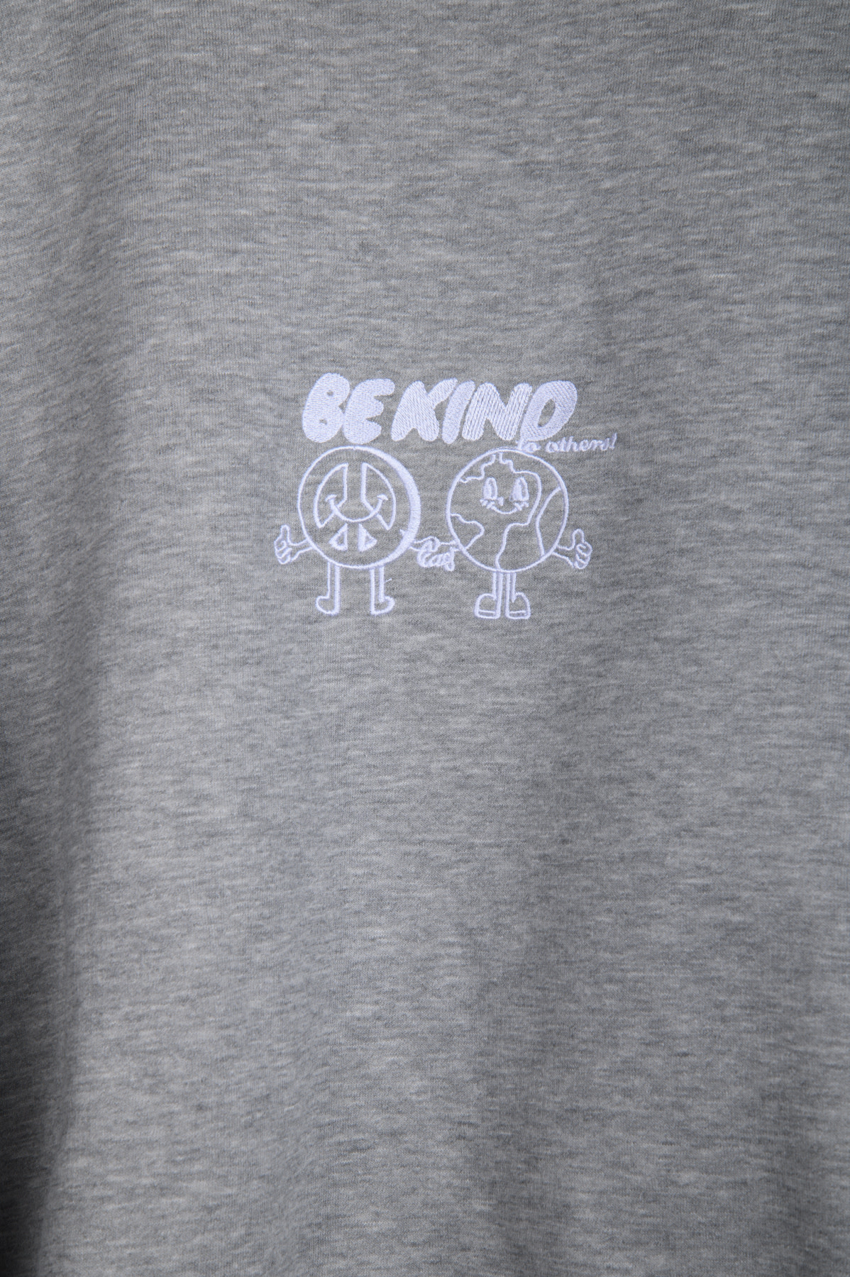 "Be Kind" molton sweater Grey-2
