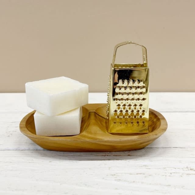 Duo compartments wooden tray Naturel-1