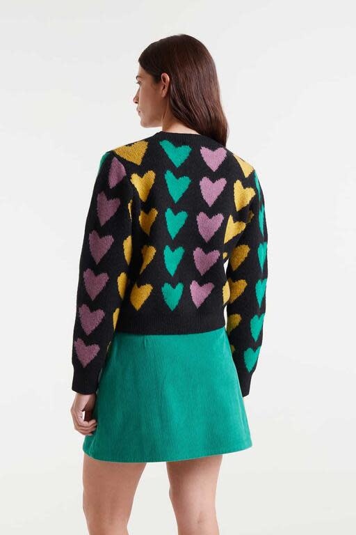 Full Heart knit pull Black-2