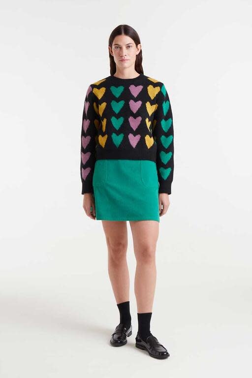Full Heart knit pull Black-4