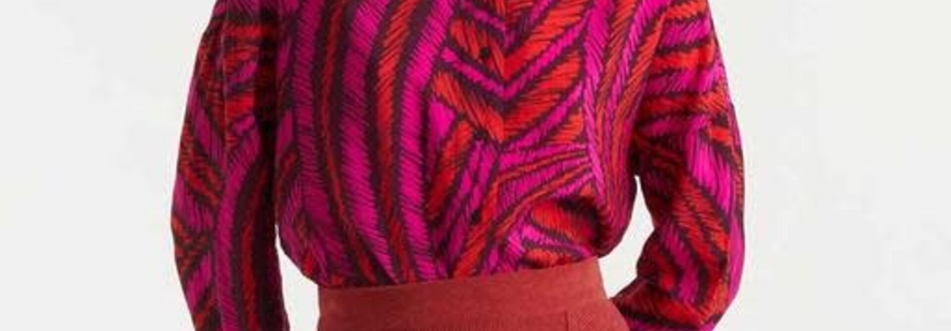 Tachar loose viscose blouse Burgundy Brown