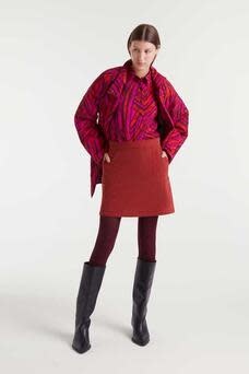 Tachar loose viscose blouse Burgundy Brown-5