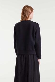 Lazo boxy diamant bow sweater Black-5