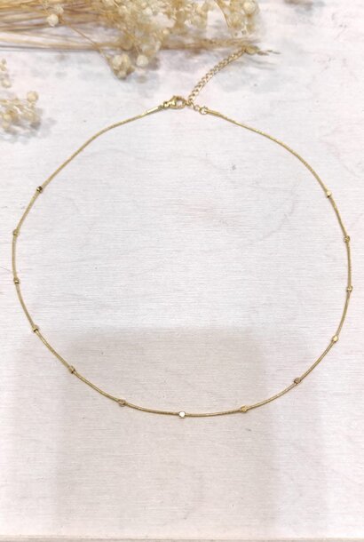 Blocks fine chooker necklace Gold