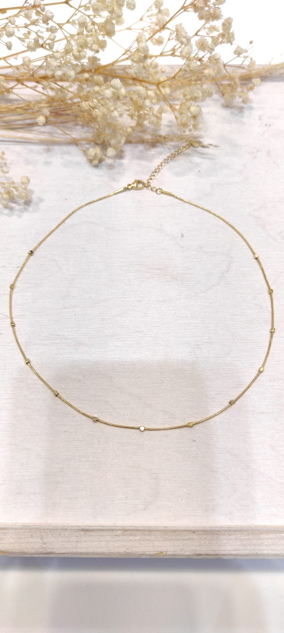 Blocks fine chooker necklace Gold-1