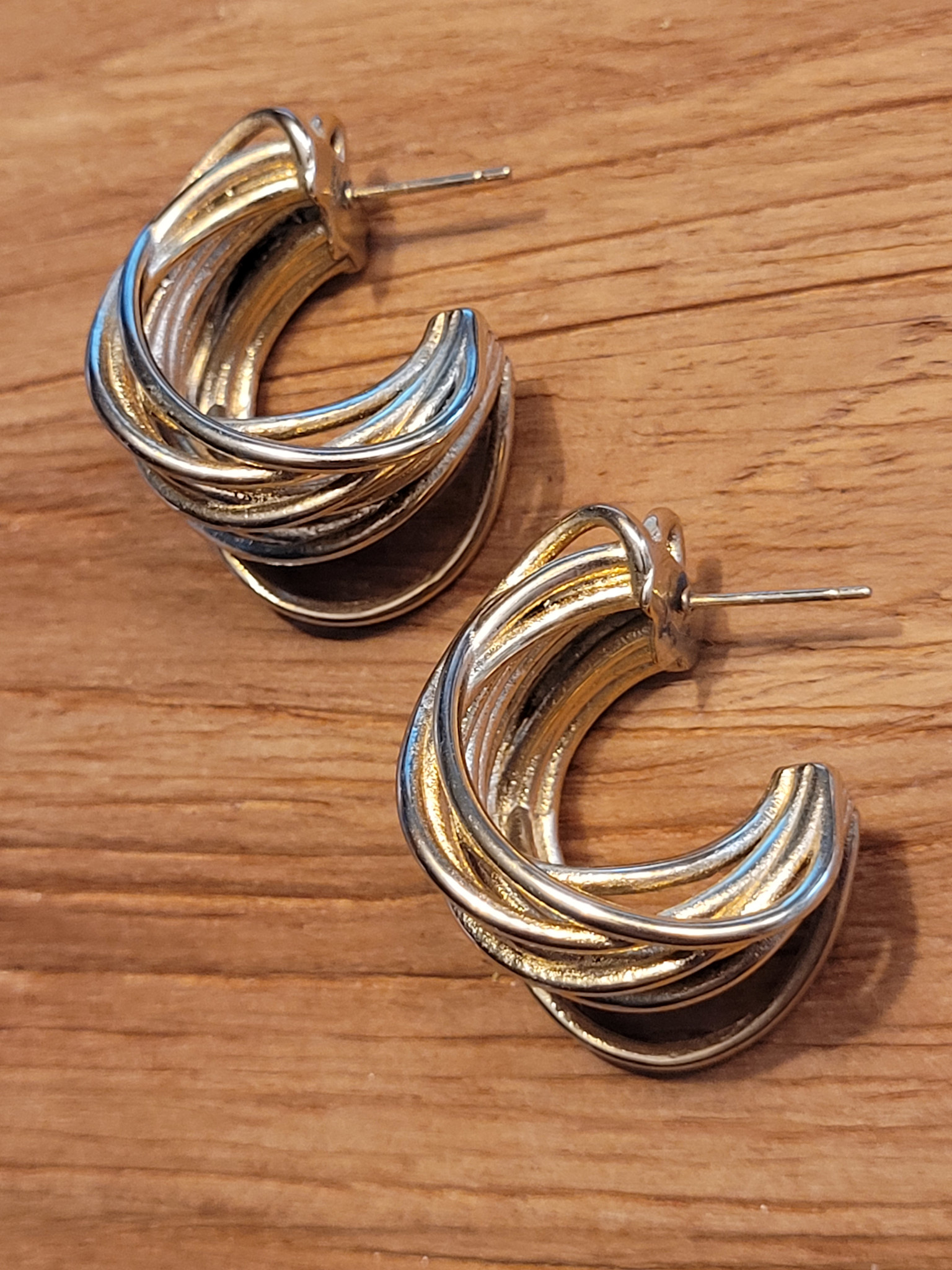 Crabi multi hoops earring Gold-1