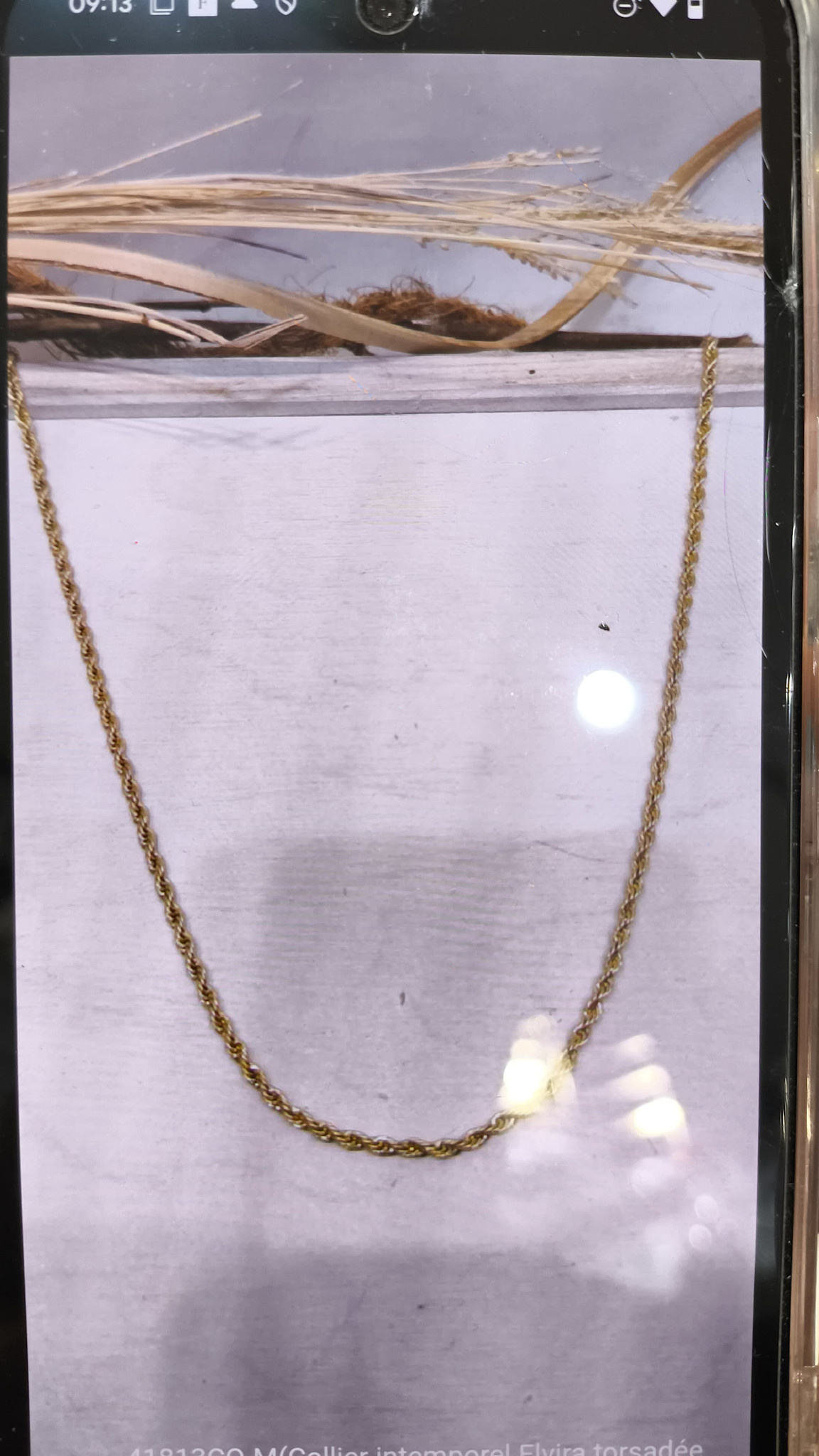 Terri twisted choocker necklace Gold-2