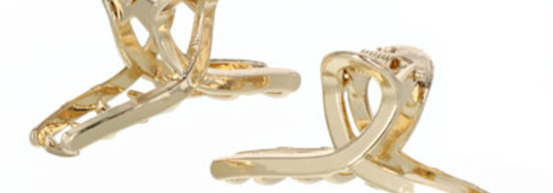 Curl smal duo hairclips (4.5cm) Gold