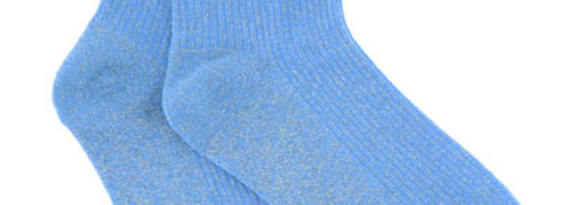 "Happiness" sparkle sock Denim Blue