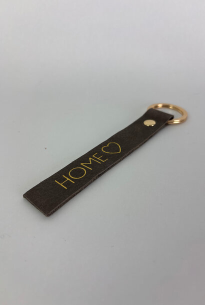 Home leather keychain  Hazelnut