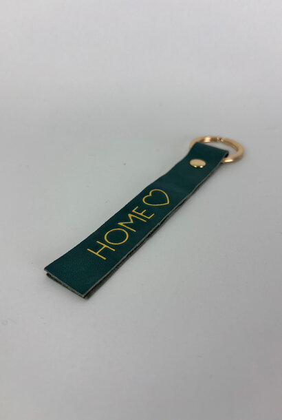 Home leather keychain  Petrol