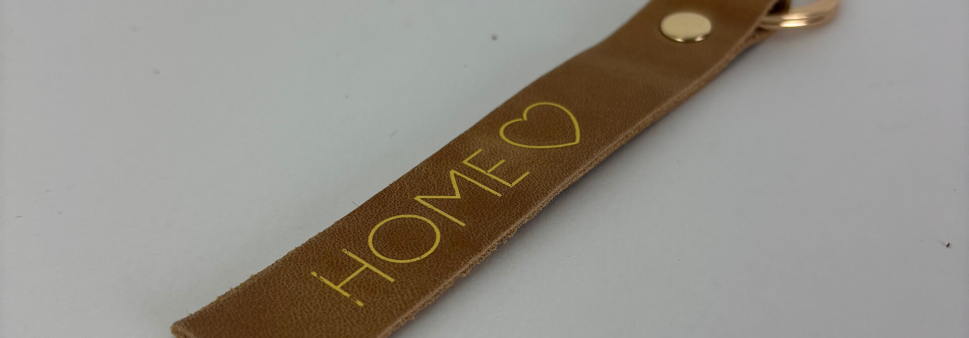 Home leather keychain Naturelle