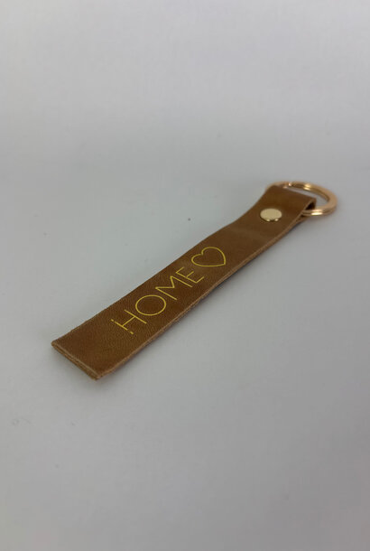 Home leather keychain Naturelle