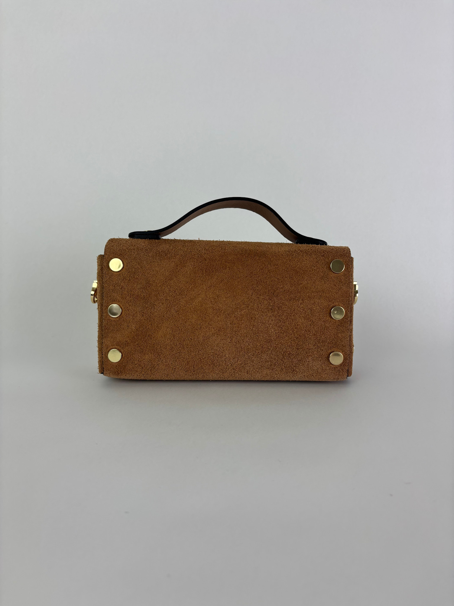 Ferretti suede genuine leather bag Camel-2