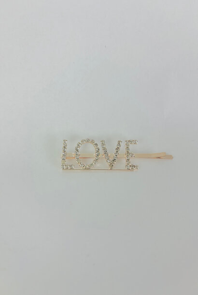 "Diamant Love" hairclip Gold