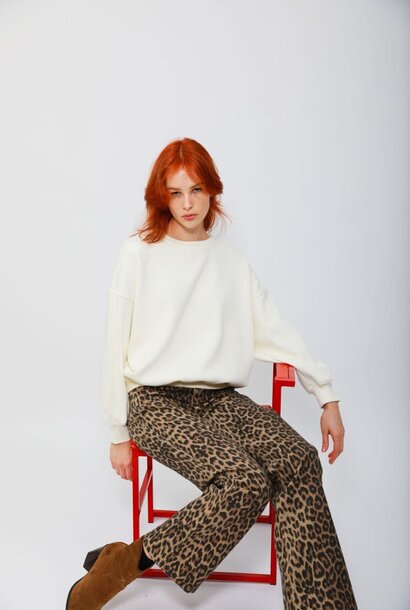 Kayne flock liner basic sweater Off-White