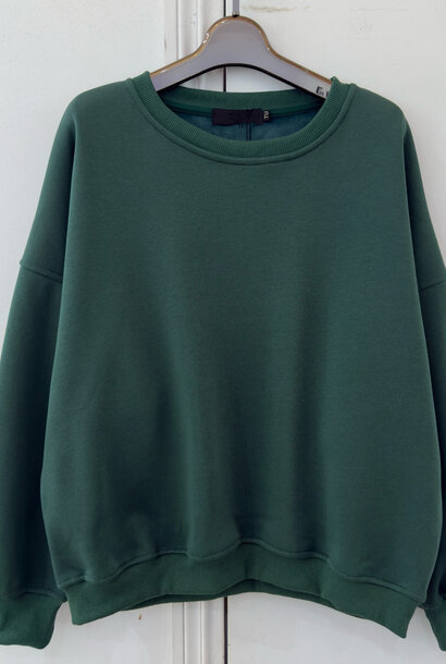 Kayne flock liner basic sweater Green