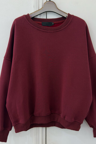 Kayne flock liner basic sweater Burgundy