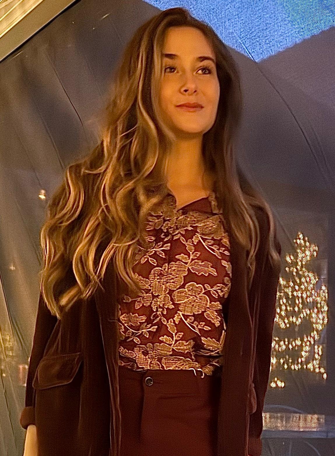 Bakis lyocel voile broderie blouse Burgundy-1