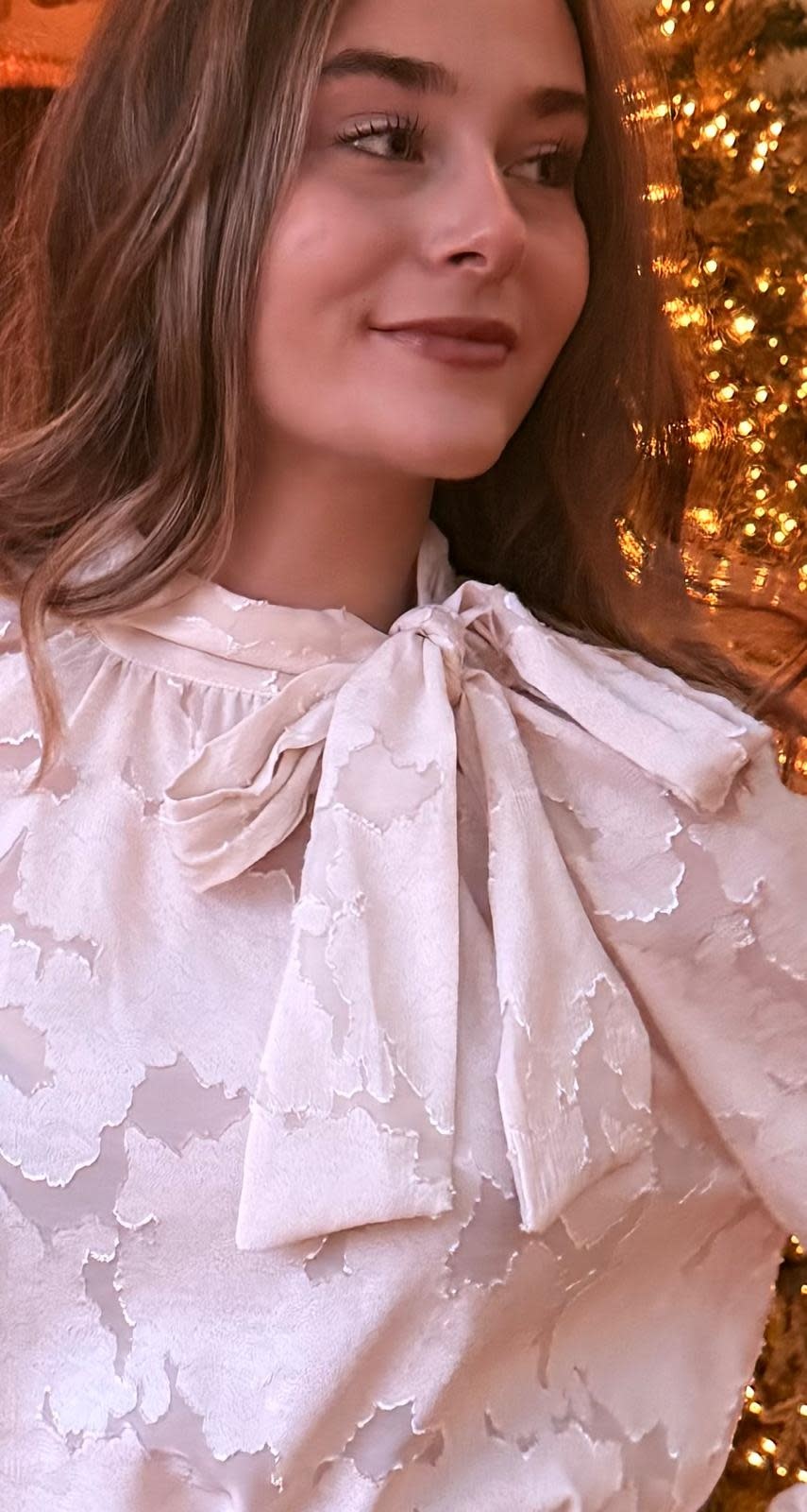 Boulder voile bow blouse Ecru-2