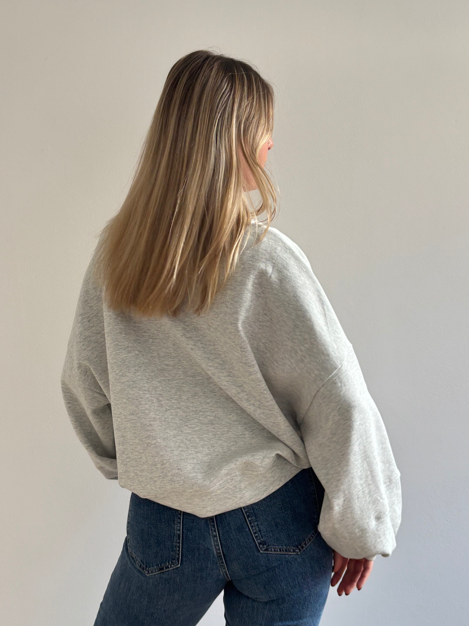 'Choose kind words' boxy sweater Grey-3