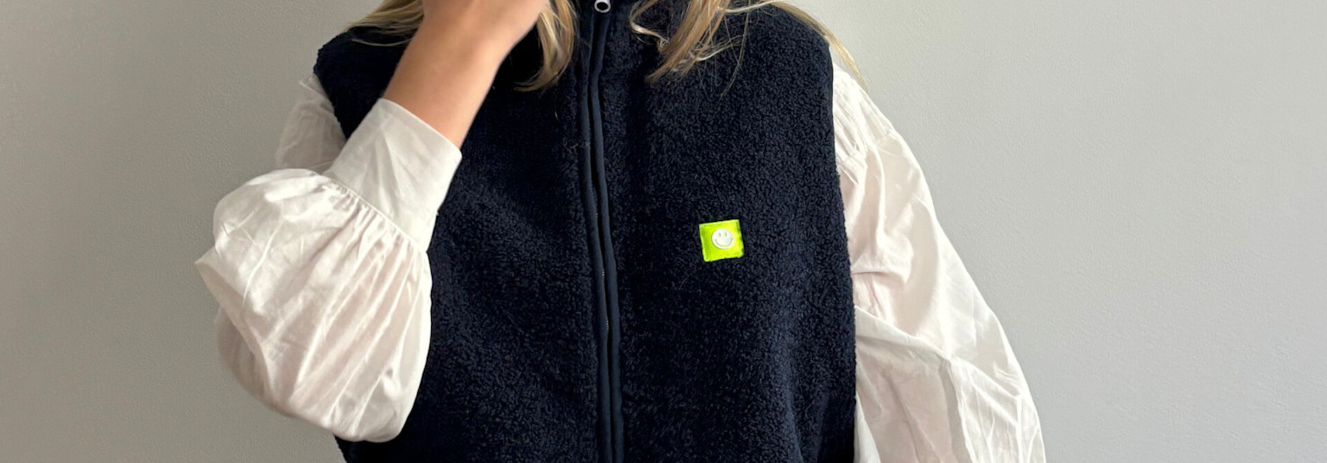 öhmy smiley teddie bodywarmer Marine