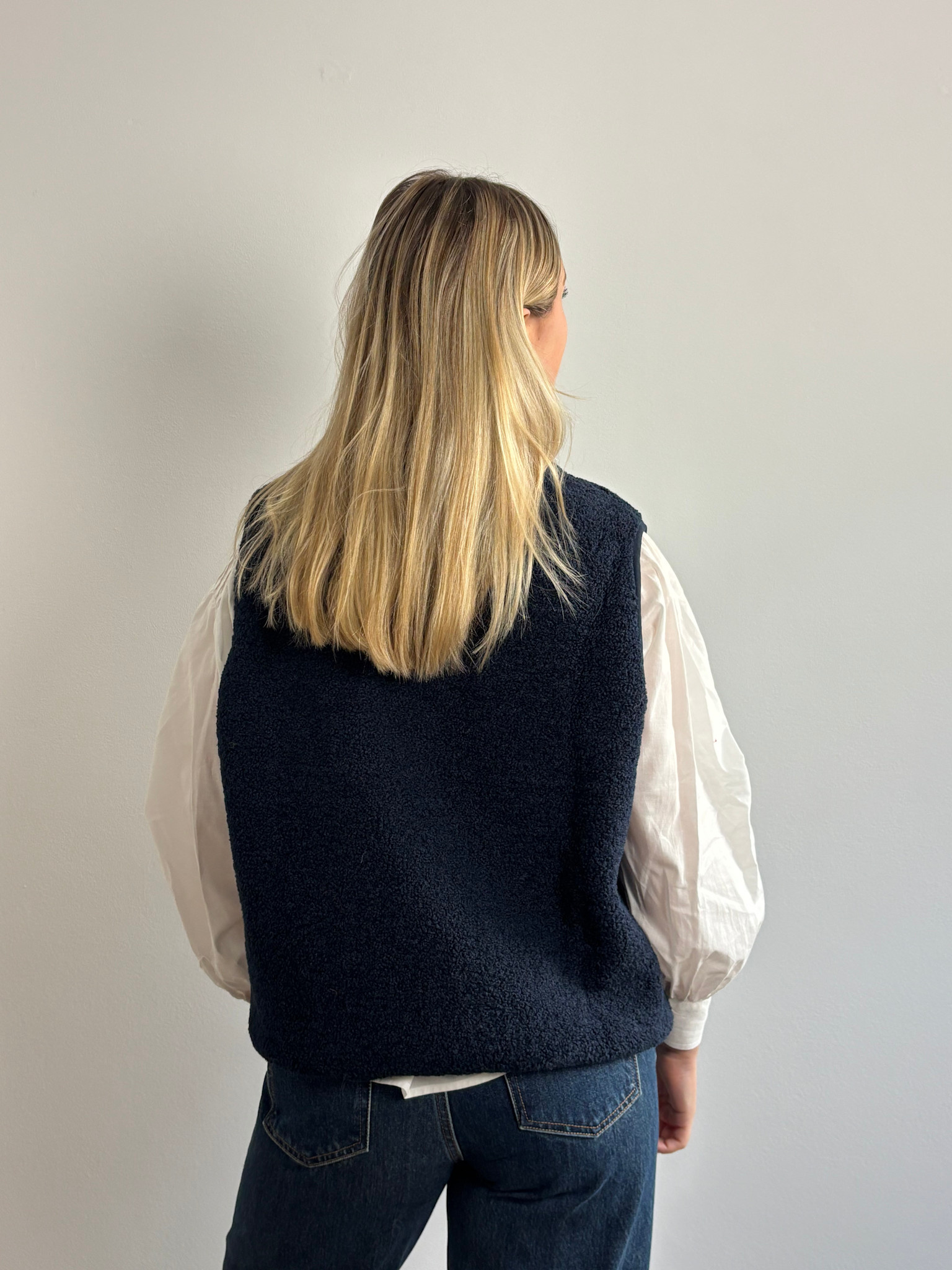 öhmy smiley teddie bodywarmer Marine-2