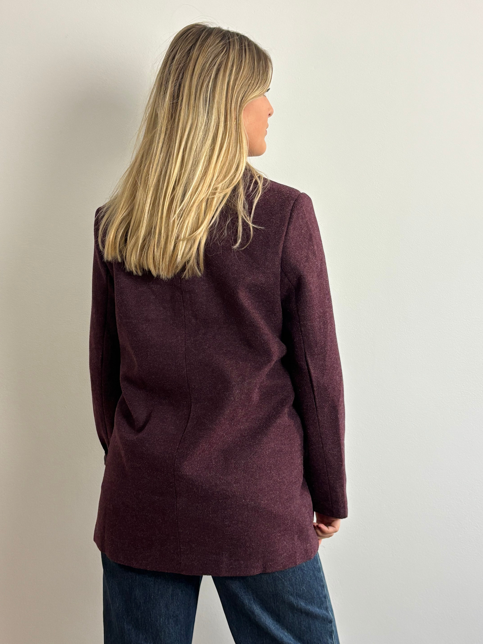 Jill wool blazer jacket Prume Burgundy-3