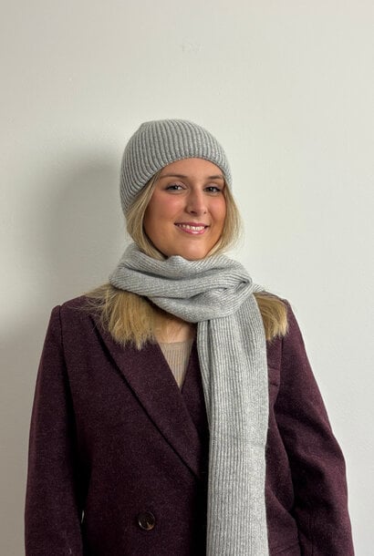 Lana viscose sparkeling scarf Silver Grey