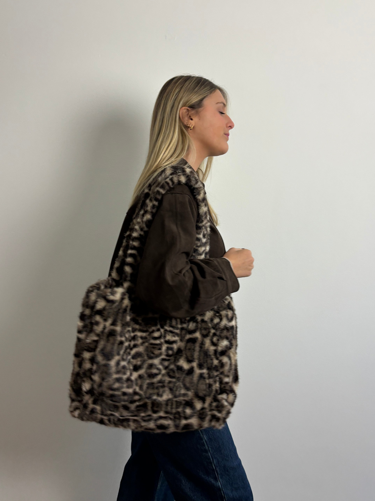 Luxx faux-fur shopper bag Leopard-1