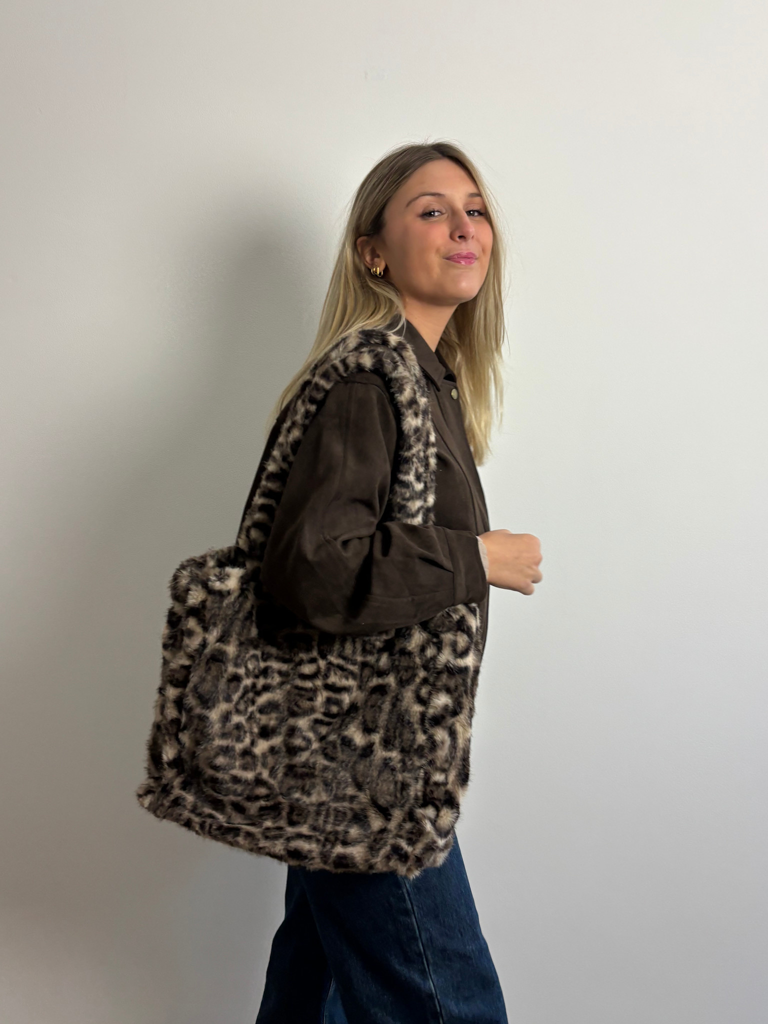 Luxx faux-fur shopper bag Leopard-2