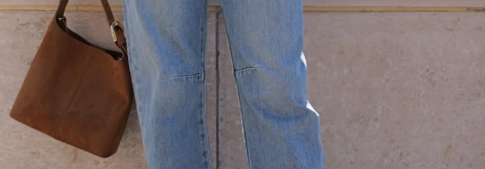 Brandy slim balloon denim Mid Blue Stone