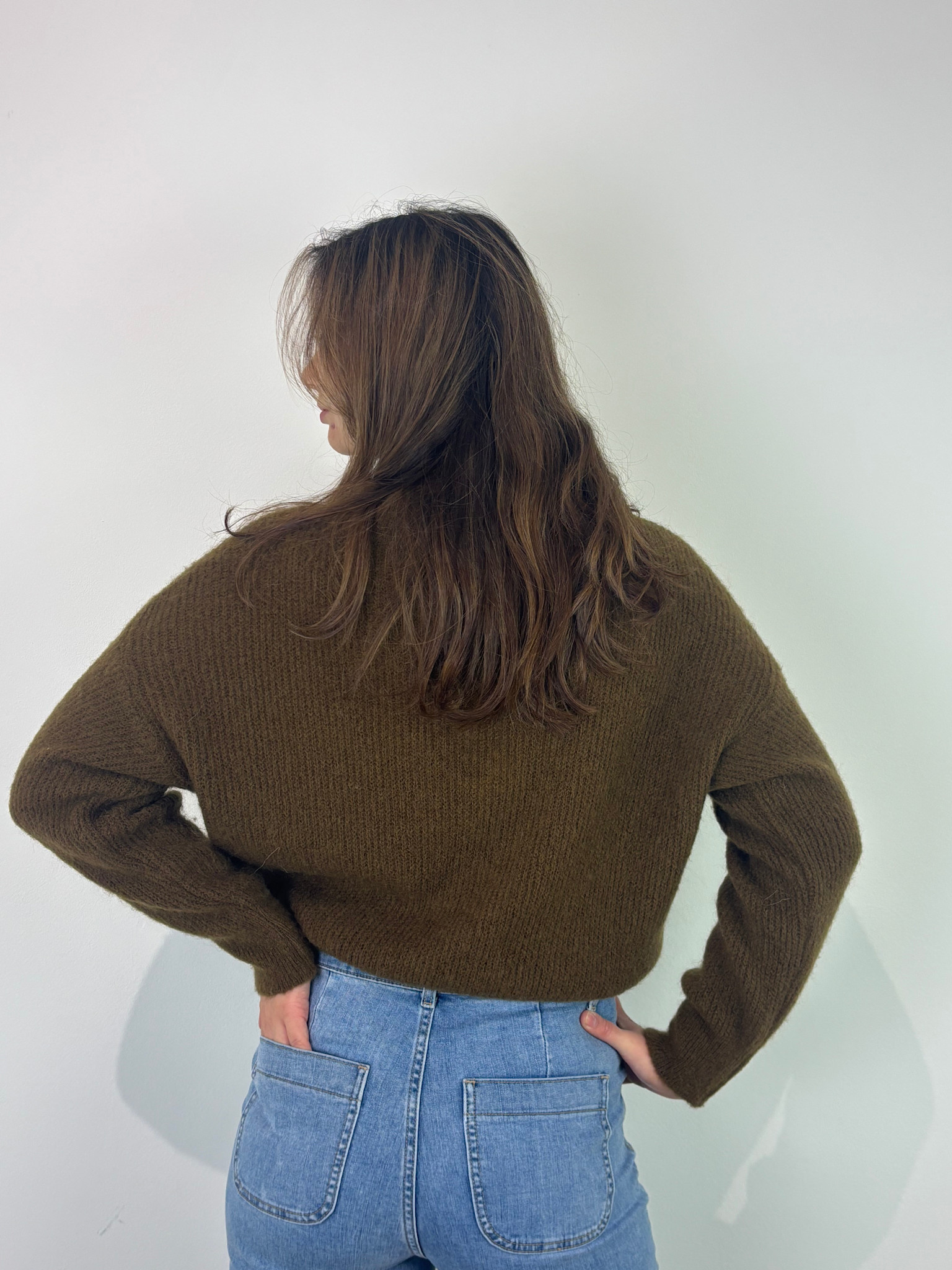 Thaïs short boatneck Bronze Olive-2