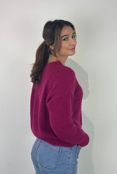 Thaïs short boatneck Raspberry Rose