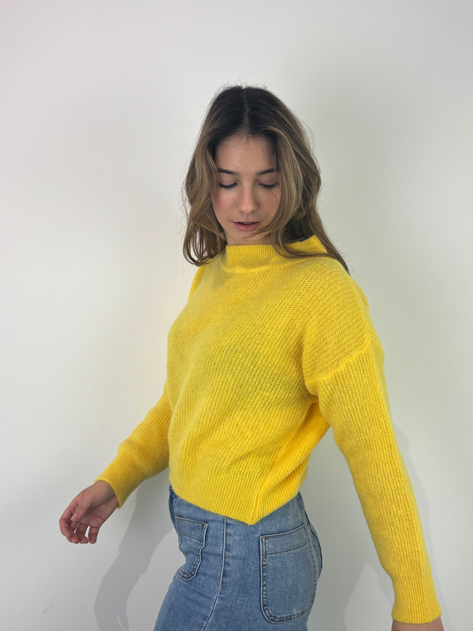 Thaïs short boatneck Banana-1