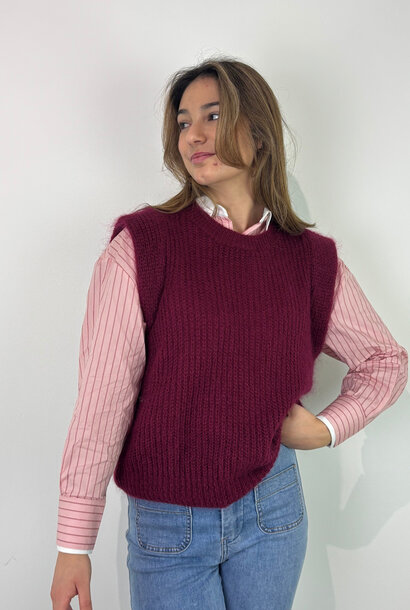 Sam knit spencer Burgundy