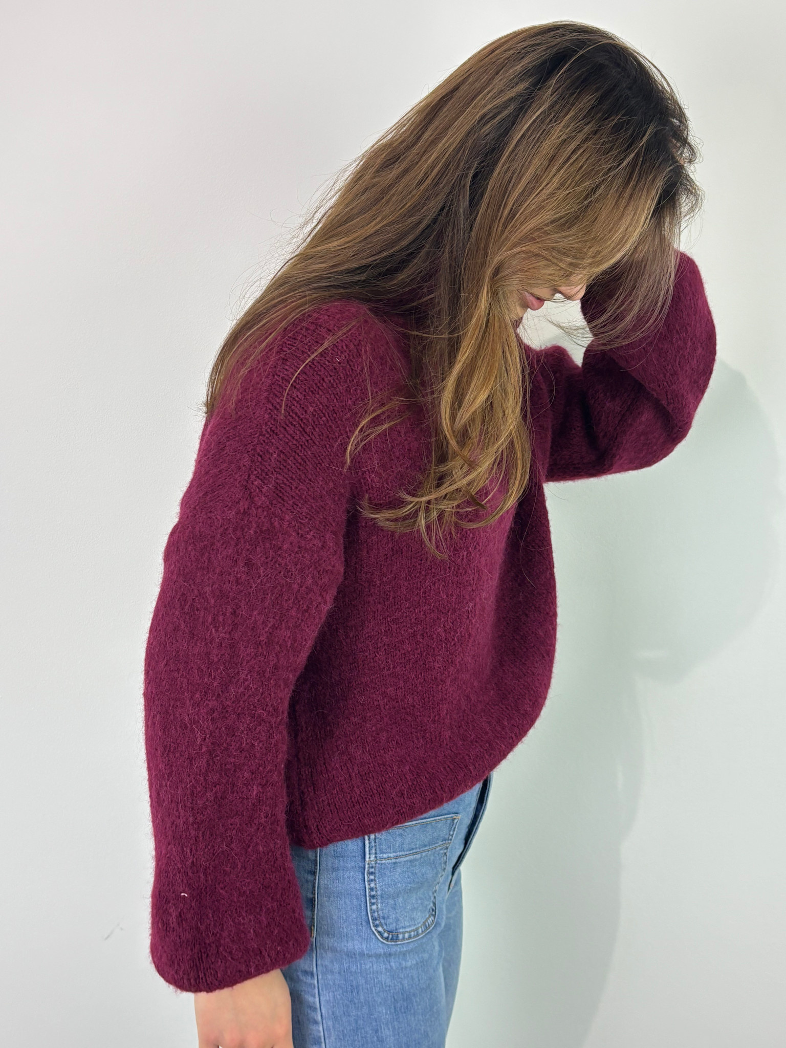 Geroni turtleneck knit Black Bordeaux-4