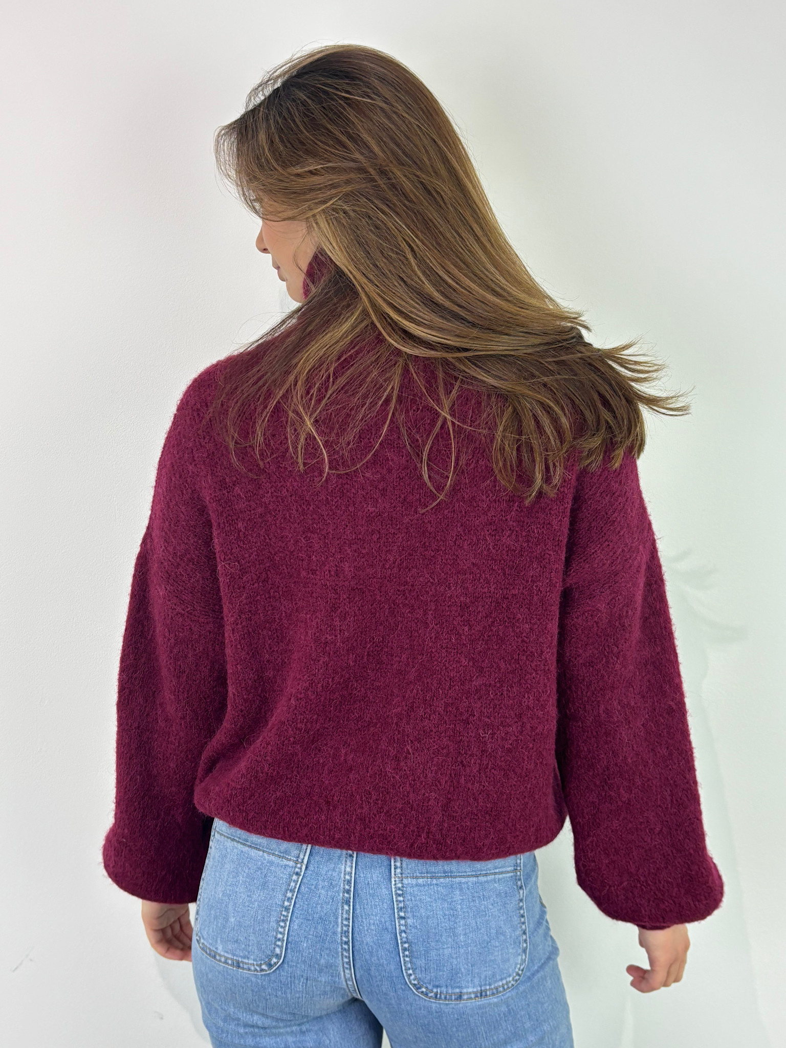 Geroni turtleneck knit Black Bordeaux-3