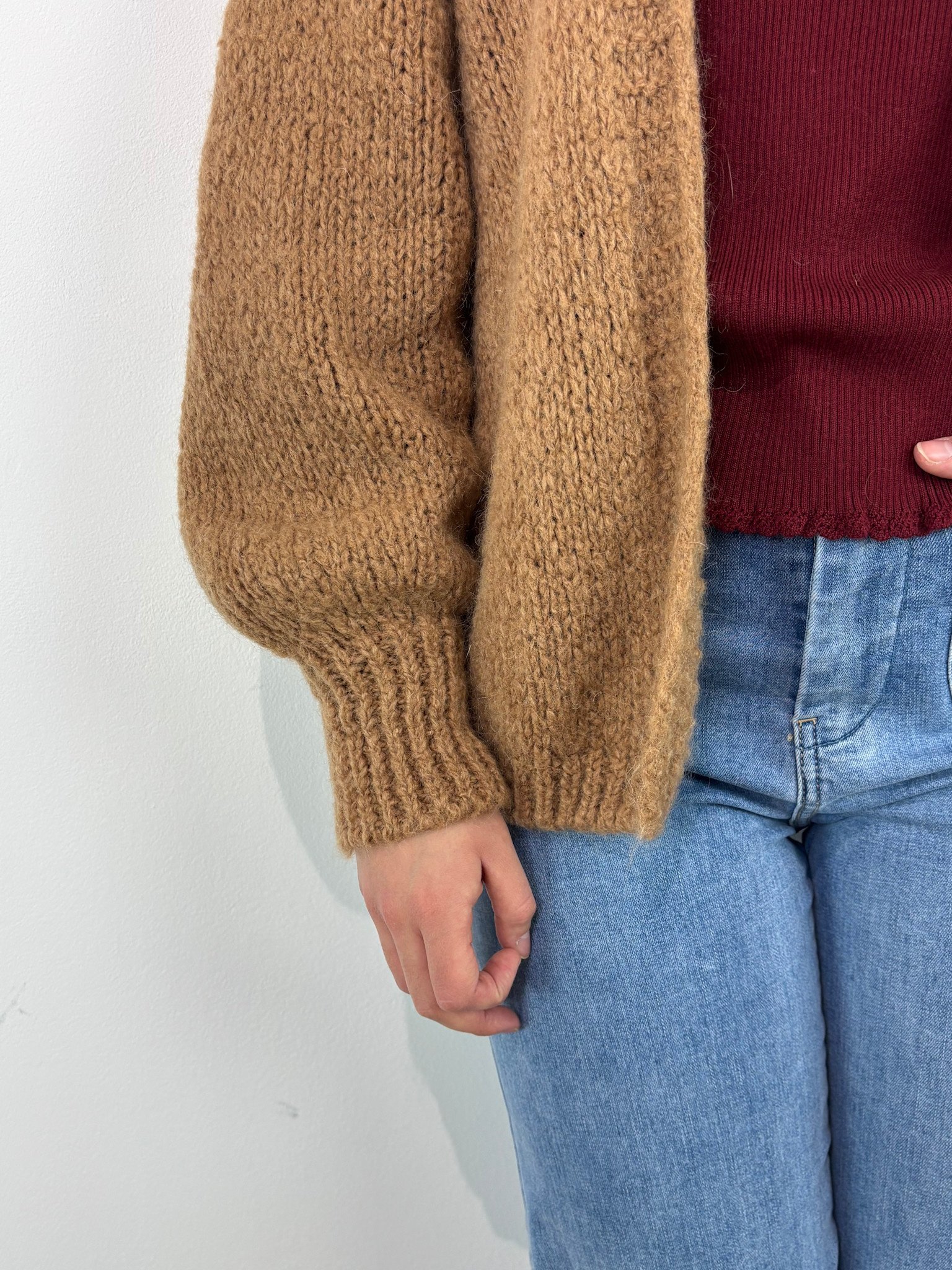 Sohvi short bernadette ballon sleeve Camel-3