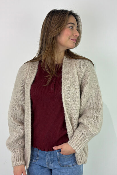 Sohvi short bernadette ballon sleeve Beige