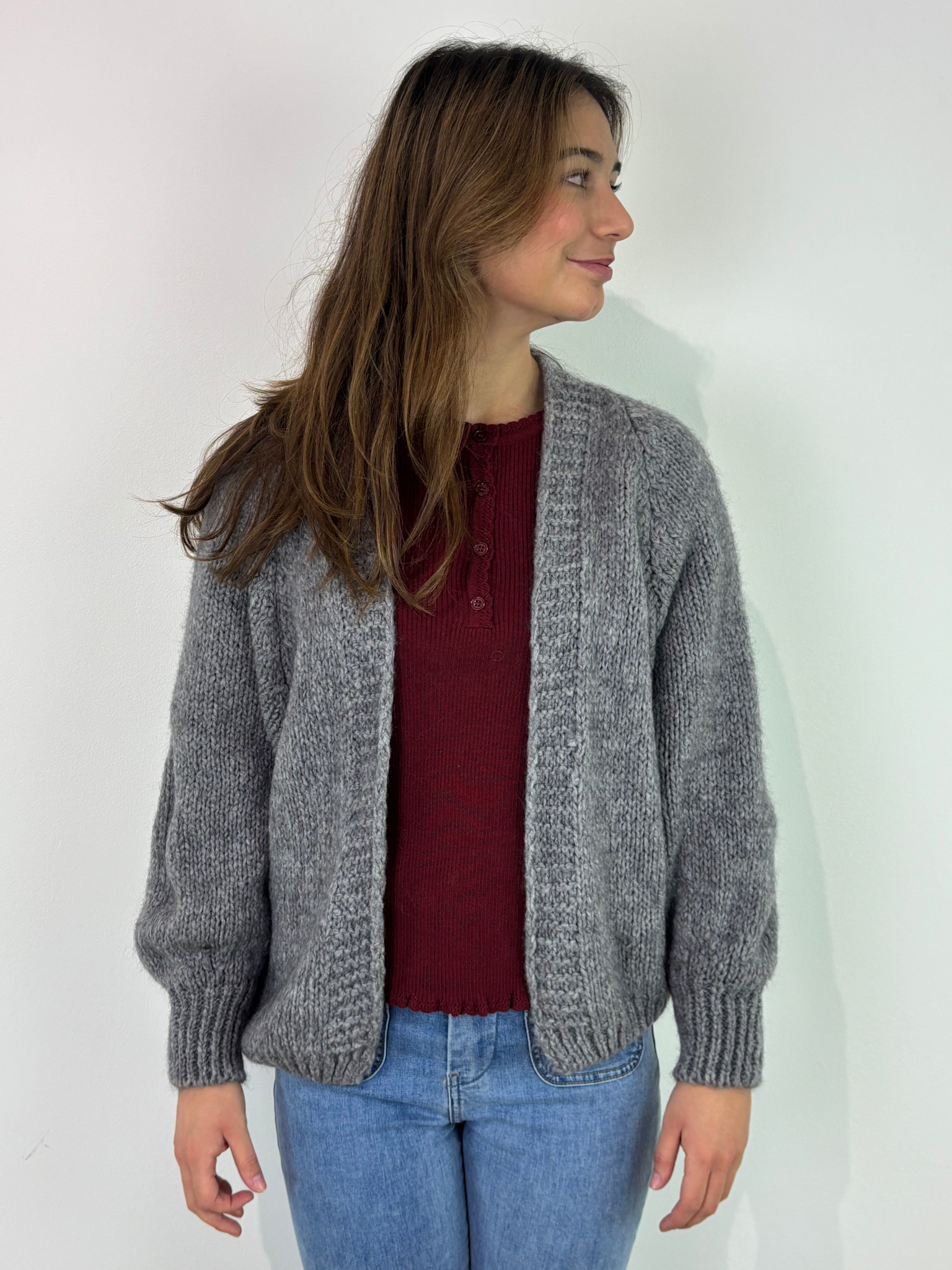 Sohvi short bernadette ballon sleeve Grey-3