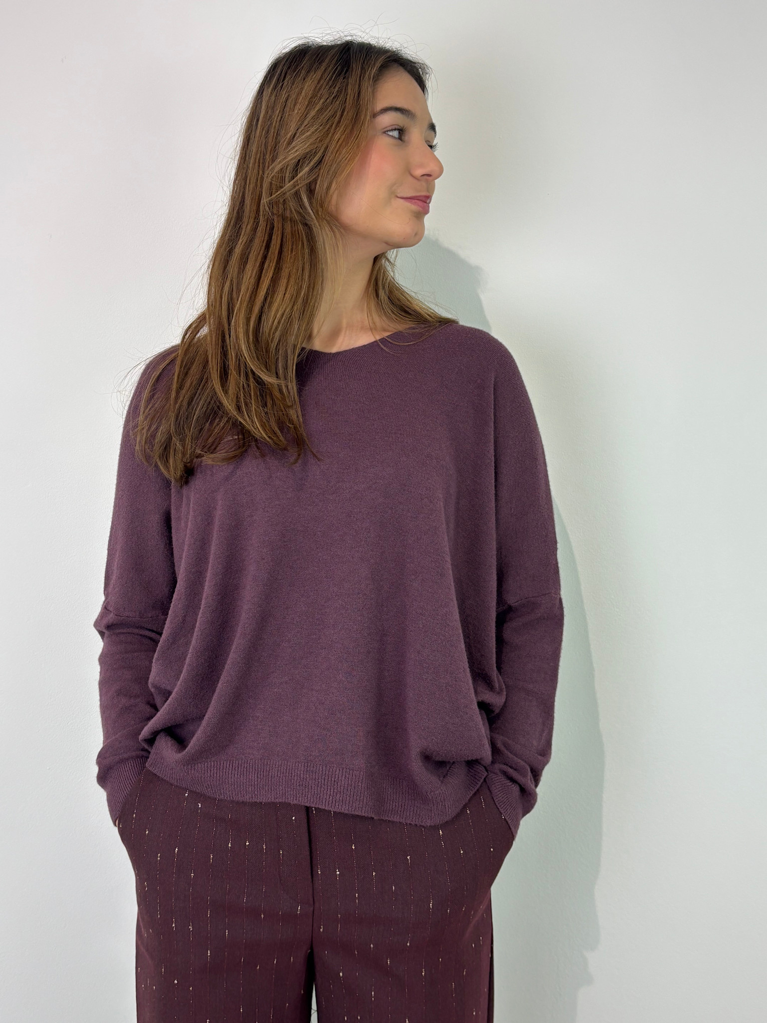 Kanza fine viscose basic knit top Prume-2