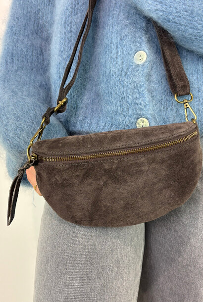 Bryna diam leather bum bag Brown Coffee