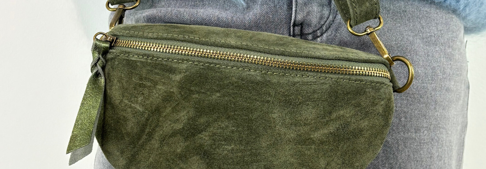 Bryna diam leather bum bag Khaki Green